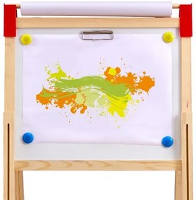 VEVOR 3-in-1 Kids Art Easel Double-Sided Wooden Magnetic Whiteboard Chalkboard