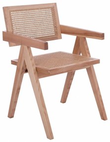 Καρέκλα Ξύλινη Blaire HM8916.01 Με Μπράτσα 52x50x80cm Natural Wood