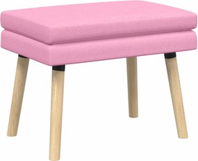 vidaXL Διπλή Επίστρωση Πάγκος Ροζ 60 x 40 x 46 εκ. Ύφασμα