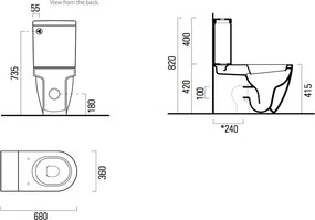 GSI Pura 8817 - Λεκάνη με καζανάκι - USPA