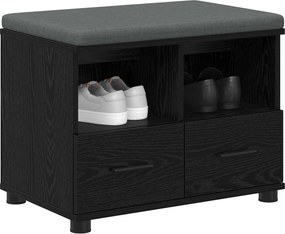 vidaXL Παγκάκι Χαλωρίου Μαύρη Δρυς 60 x 38 x 46 εκ