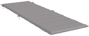 vidaXL Μαξιλάρι Ξαπλώστρας Γκρι 186x58x4 εκ. από Ύφασμα Oxford