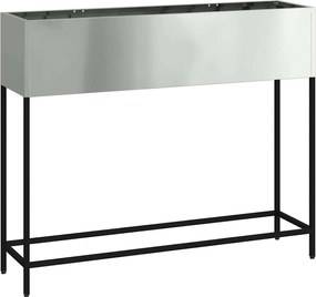 vidaXL Υψωμένη Γλάστρα Κήπου Ασημί 100 x 26 x 82 εκ