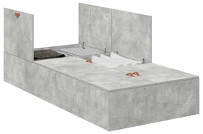 vidaXL Κρεβάτι Αποθήκης Σκούρο Γκρι 90x190 εκ.