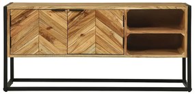 vidaXL Ντουλάπι TV Καφέ 110 x 30 x 50 εκ Μασίφ ξύλο ακακίας