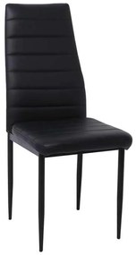 Καρέκλα Jetta-I Βαφή Μαύρη/PVC Μαύρο Συσκ.4τμχ 40x50x95cm