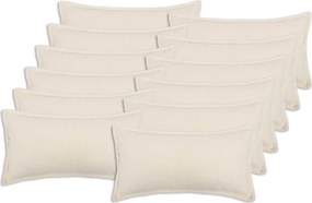 vidaXL Κάλυμμα Μαξιλαριού 12 pcs HOUTEN Κρεμ 40 x 80 cm Μπουκλέ