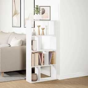 vidaXL Βιβλιοθήκη Λευκή 60x20x120,5 εκ. από Τεχνητό Ξύλο