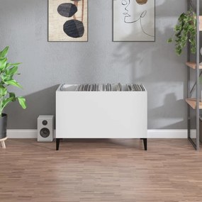 vidaXL Έπιπλο Δίσκων Λευκό 74,5 x 38 x 48 εκ. από Επεξεργασμένο Ξύλο