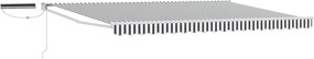 vidaXL Ηλεκτρικό Αναδιπλούμενο Σκίαστρο Γκρι και Λευκό 5 x 3 m