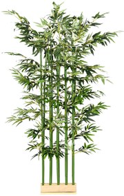 HOMCOM Τεχνητό Μπαμπού, Τεχνητό Φυτό, Διακοσμητικό Φυτό, Ρεαλιστική Όψη, Εύκολη Συντήρηση, για Οικιακή Χρήση, Ύψος 180 εκ., Πράσινο