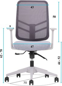 Office Chair Leto 108 - Grey Grey
