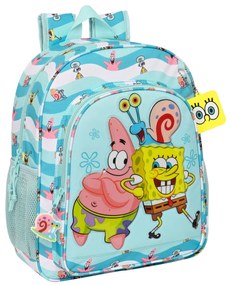 Σχολική Τσάντα Spongebob Stay positive Μπλε Λευκό 32 x 38 x 12 cm