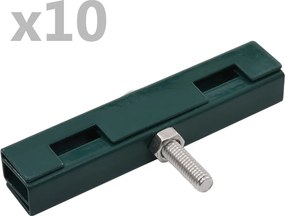 vidaXL Σύνδεσμος U για Πάνελ Περίφραξης 10 Σετ Πράσινος