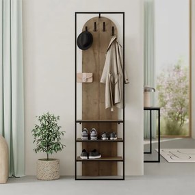 Έπιπλο εισόδου Archy Megapap χρώμα ανοιχτό καρυδί 53x31,7x180εκ.