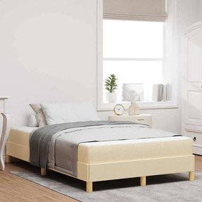 vidaXL Κρεβάτι με ελατήρια Κρέμα, Καφέ 120 x 200 cm