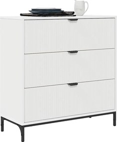 vidaXL Πλαϊνό γραφείο Λευκό 79,5 x 33 x 82 εκ Επεξεργασμένο ξύλο