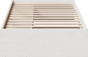 vidaXL Κρεβάτι ημέρας χωρίς στρώμα Λευκό 100x200 cm Στερεό ξύλο πεύκο
