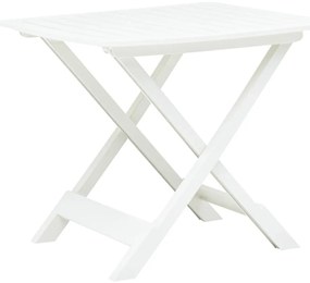 vidaXL Τραπέζι Κήπου Πτυσσόμενο Λευκό 79 x 72 x 70 εκ. Πλαστικό