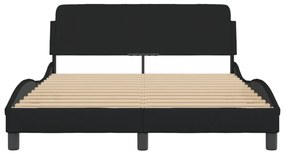 vidaXL Σκελετός Κρεβατιού Χωρίς Στρώμα Μαύρο 120x200 εκ. Υφασμάτινο