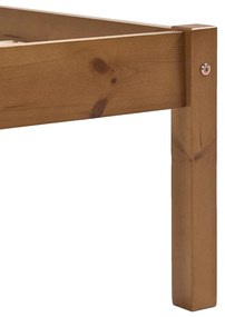 vidaXL Πλαίσιο Κρεβατιού Καφέ Μελί 180 x 200 εκ. από Μασίφ Ξύλο Πεύκου