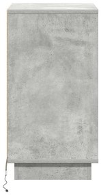 vidaXL Κομοδίνο Σκυρόδεμα Γκρι 39 x 34,5 x 65 εκ. Επεξεργασμένο ξύλο