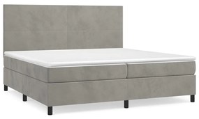 ΚΡΕΒΑΤΙ BOXSPRING ΜΕ ΣΤΡΩΜΑ ΑΝΟΙΧΤΟ ΓΚΡΙ 200X200 ΕΚ. ΒΕΛΟΥΔΙΝΟ 3142923