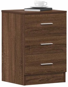 vidaXL Κομοδίνα 2 τεμ. Καφέ Δρυς από 38x35x56 Επεξεργασμένο Ξύλο