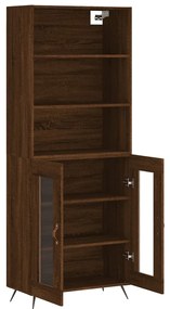 vidaXL Ντουλάπι Καφέ Δρυς 69,5 x 34 x 180 εκ. από Επεξεργασμένο Ξύλο