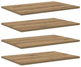 vidaXL Δίσκος Βιβλιοθήκης 4 pcs Καφέ 100 x 40 x 1.5 εκ. Μοριοσανίδα