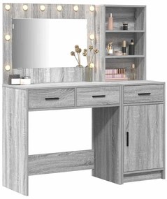 vidaXL Τραπέζι περιποίησης με συρτάρι 2 pcs Γκρι 78.5 x 41 x 135 εκ