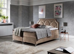 Επενδυμένο κρεβάτι Caschmire-Kafe-160 x 200