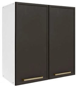 Wall Kitchen Cabinet ALBA V60 Σκούρο Γκρί