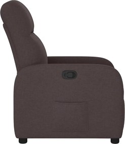 vidaXL Πολυθρόνα Ανακλινόμενη Σκούρο Καφέ Υφασμάτινη