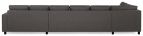 Γωνιακός Καναπές Scandinavian Choice C163, Μαύρο, Γκρι, 407x199x80cm, Πόδια: Πλαστική ύλη | Epipla1.gr