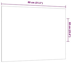 vidaXL Πίνακας Επιτοίχιος Μαγνητικός Μαύρος 80x60 εκ. από Ψημένο Γυαλί