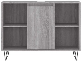 vidaXL Ντουλάπι Μπάνιου Γκρι Sonoma 80 x 33 x 60 εκ. από Επεξεργ. Ξύλο