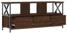 vidaXL Έπιπλο Τηλεόρασης Καφέ Δρυς 102x33x45 εκ. Επεξ. Ξύλο/Σίδερο