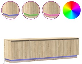 vidaXL Ντουλάπι τηλεόρασης με LED Σολονά Οξιά 180x38x49 εκ. Επεξεργασμένο ξύλο