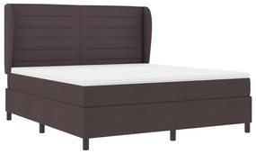 vidaXL Κρεβάτι με Στρώμα  Σκούρο Καφέ 180x200 εκ. Υφασμάτινο