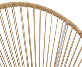 Καρέκλα - Πολυθρόνα κήπου Acapulco λευκό μέταλλο - pe rattan σε φυσική απόχρωση 71x76x85 εκ. 71x78x85 εκ.