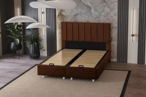 Stewehome Κρεβάτι με Αποθήκευση &amp;amp; Στρώμα Καφέ 160x200 cm