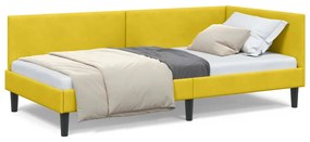 vidaXL Κρεβάτι Γωνίας Άλλο με κεφαλάρι Κίτρινο 90 x 200 cm