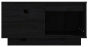 vidaXL Τραπεζάκι Σαλονιού Μαύρος 60x61x32,5 εκ. από Μασίφ Ξύλο Πεύκου