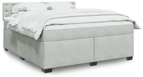 ΚΡΕΒΑΤΙ BOXSPRING ΜΕ ΣΤΡΩΜΑ ΑΝΟΙΧΤΟ ΓΚΡΙ 180X200 ΕΚ. ΒΕΛΟΥΔΙΝΟ 3288690