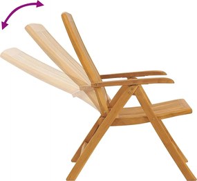 vidaXL Σαλόνι Κήπου Σετ 3 Τεμαχίων από Μασίφ Ξύλο Teak
