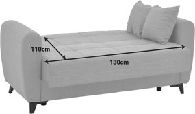 Σετ σαλονιού 2τεμ Lincoln pakoworld ύφασμα σε ανθρακί απόχρωση