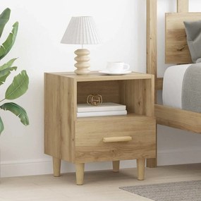 vidaXL Κομοδίνο artisan δρυς 40 x 35 x 47.5 εκ Επεξεργασμένο ξύλο