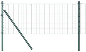 vidaXL Φράχτης με Στήλες. Πράσινο 0.8 x 10 m Ατσάλι