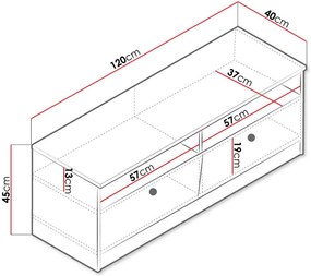 Έπιπλο τηλεόρασης Nero 08-Fusiko-Leuko-Gkri